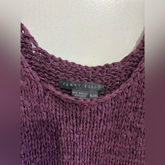 Perry Ellis wine sweater tank - Picture 2 of 7
